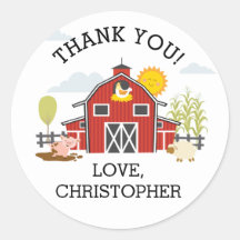 Farm Birthday Party Sticker