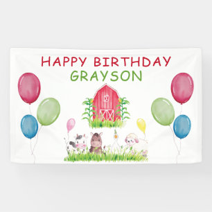 Farm Birthday Personalised Banner