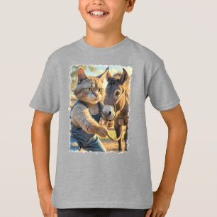 Farm Cat with donkey! T-Shirt