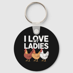 Farm Chicken Keeper Hen Farmer Poultry Key Ring