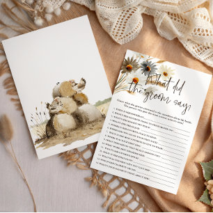 Farm Chicken What Did Groom Say Bridal Shower Game