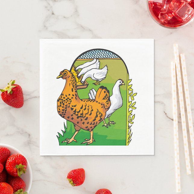 Farm Chickens Napkin (Creator Uploaded)