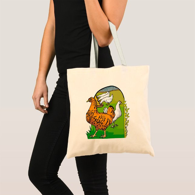 Farm Chickens Tote Bag (Creator Uploaded)