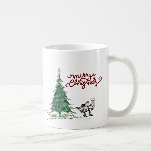Farm Christmas Chicken Mug (Right)