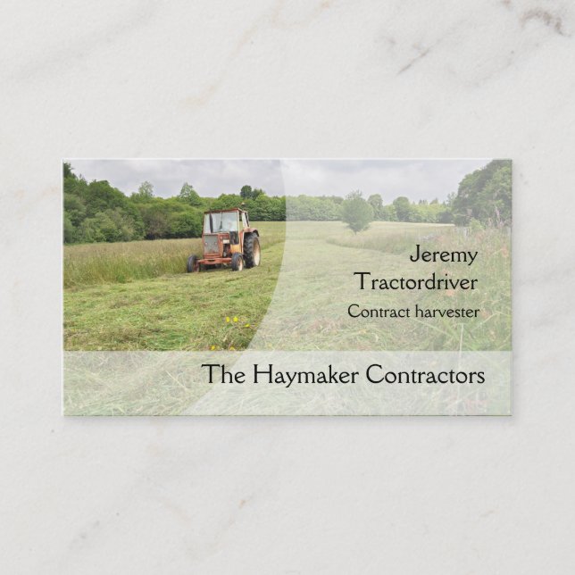 Farm Contractor business card (Front)