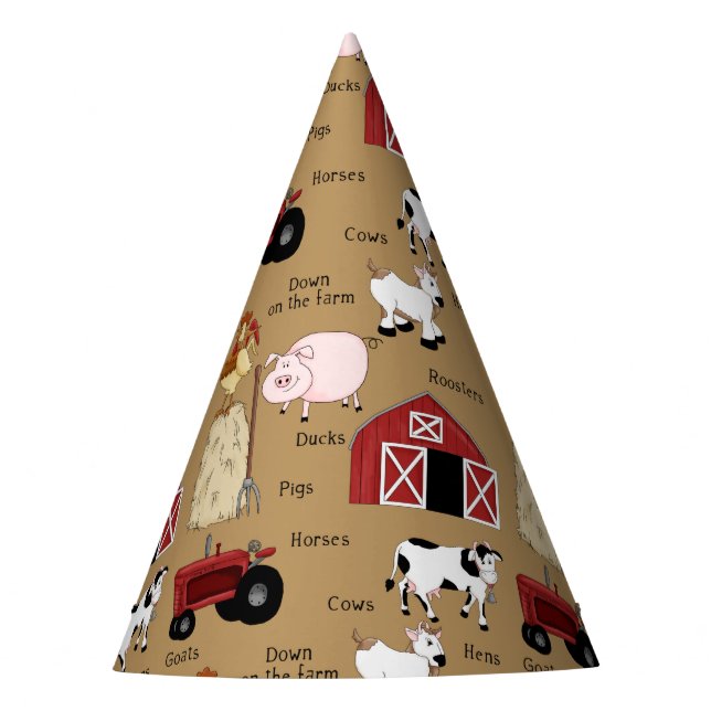 Farm Country pattern paper hats (Front)