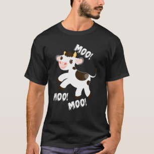 Farm Cow Goes Moo Farm Party Barnyard Cow Sounds T-Shirt