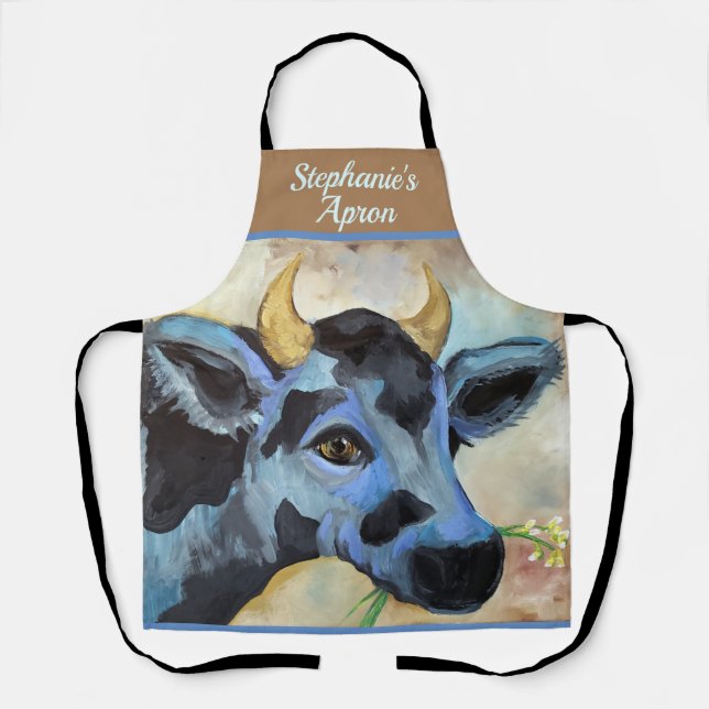 Farm Cow Personalised Apron (Front)