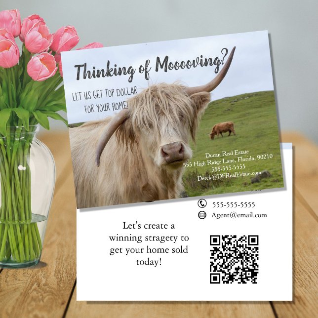 farm cow referral real estate marketing sell postcard (Creator Uploaded)