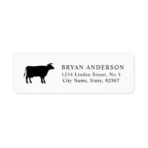 Farm - Cow Return Address Label