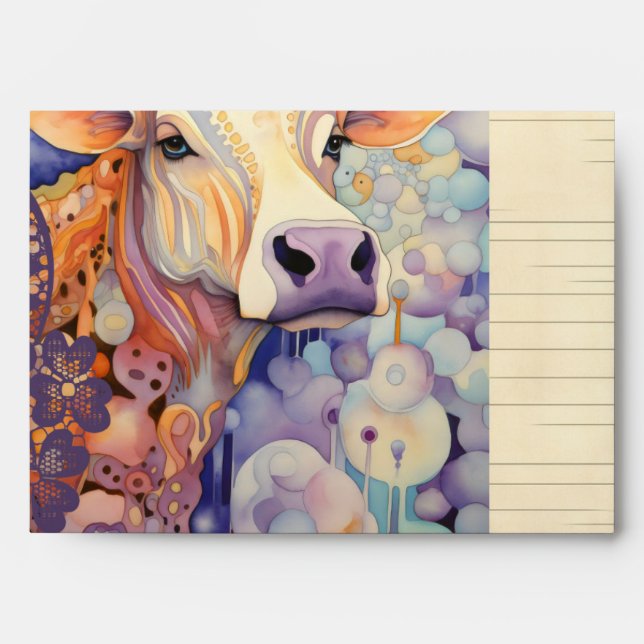 Farm Cow Wedding Envelope (Front)