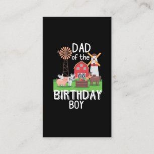 Farm Dad Birthday Boy Mother Animal loving Kid Business Card