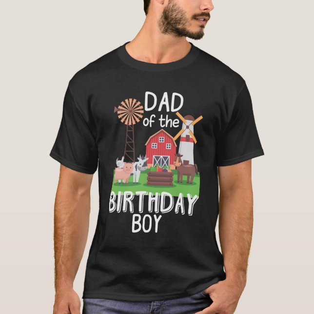 Farm Dad Birthday Boy Mother Animal loving Kid T-Shirt (Front)