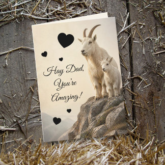 Farm Dad Goat Funny Father's Day Card