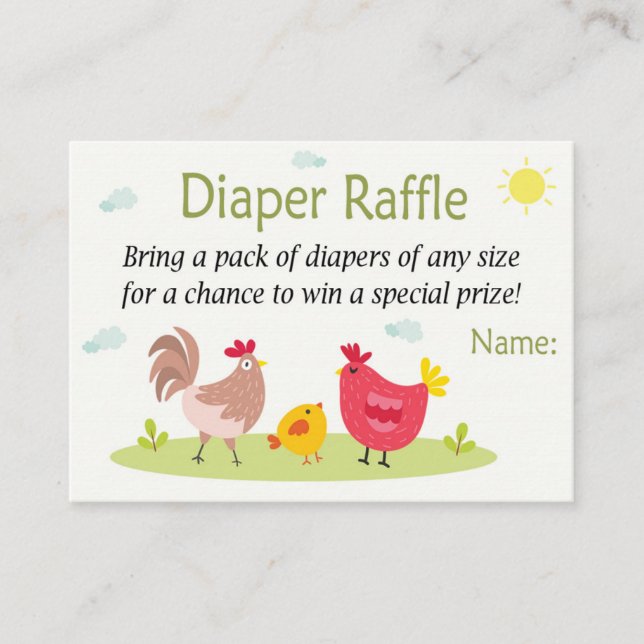 Farm Diaper Raffle Tickets (Front)