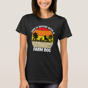 Farm Dog Australian Heeler Cattle Dog Farmer girl T-Shirt
