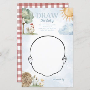 Farm Draw the Baby Shower Game