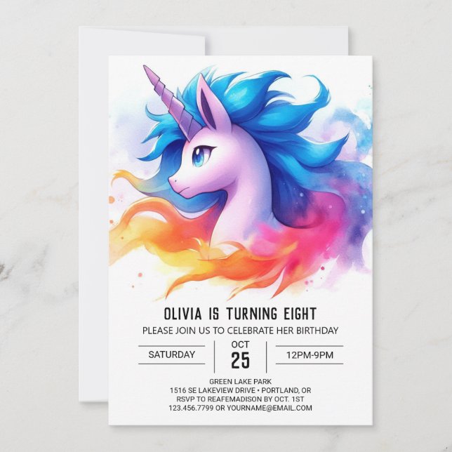 Farm Editable Horse Birthday  Invitation (Front)