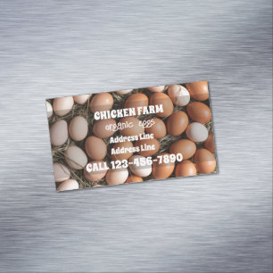 Farm Eggs Magnetic Business Card