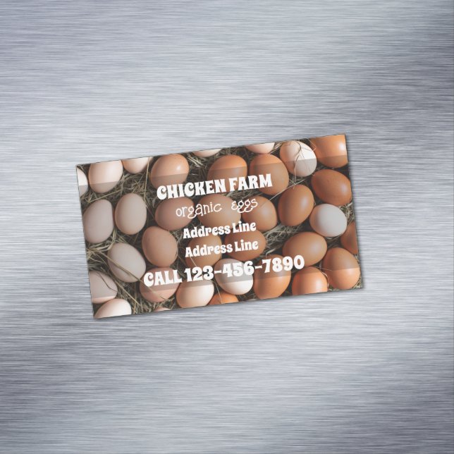 Farm Eggs Magnetic Business Card (In Situ)
