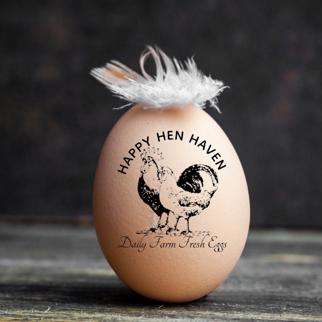Farm Eggs Organic Carton Farmhouse Chicken Rubber Stamp (Creator Uploaded)