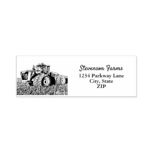 Farm Equipment Business Tractor Return Address Self-inking Stamp