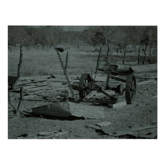 farm equipment postcard
