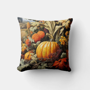 Farm Fall Autumn Pumpkin Cushion