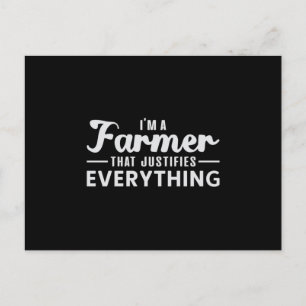 Farm Farmer Agriculture Farming Funny Tractor Gift Postcard