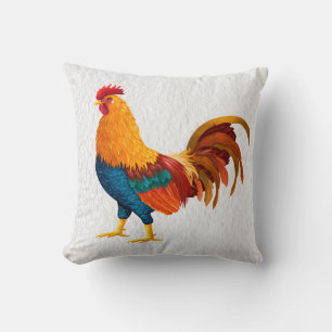 Farm Farmer Chicken Green Yellow White Rooster  Th Cushion