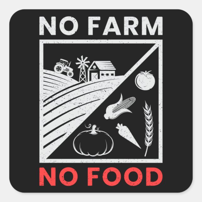 Farm Farmer Farming Funny Tractor Agriculture Gift Square Sticker (Front)