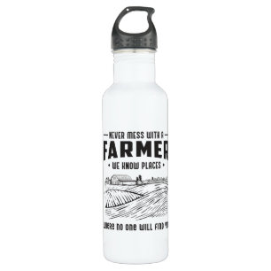 Farm Farming Agriculture Funny Tractor Gift Idea 710 Ml Water Bottle