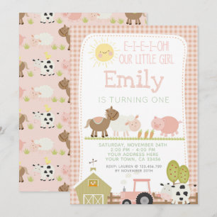 Farm First Birthday Invitation