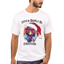 Farm Fitness Gym Tee, Christmas Rooster Humour Gif