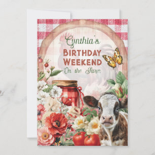 Farm Floral Fresh Party  Invitation