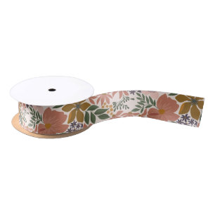 Farm Floral  Satin Ribbon