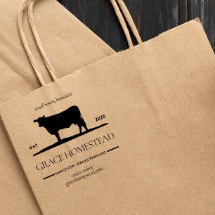 Farm Fresh Beef Grass Finished Market Add Name Rubber Stamp