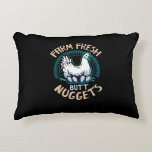 Farm Fresh Butt Nuggets Chicken Funny Decorative Cushion