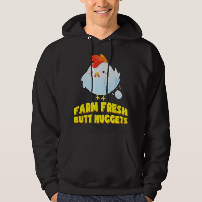 Farm Fresh Butt Nuggets T - Funny Chicken Tee Gift (Front)