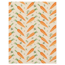 Farm-Fresh Carrot Pattern Flat Paper Sheet