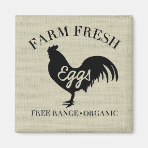 Farm Fresh Chicken Country Silhouette Magnet