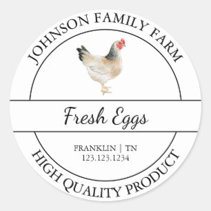 Farm Fresh Chicken Egg White Label