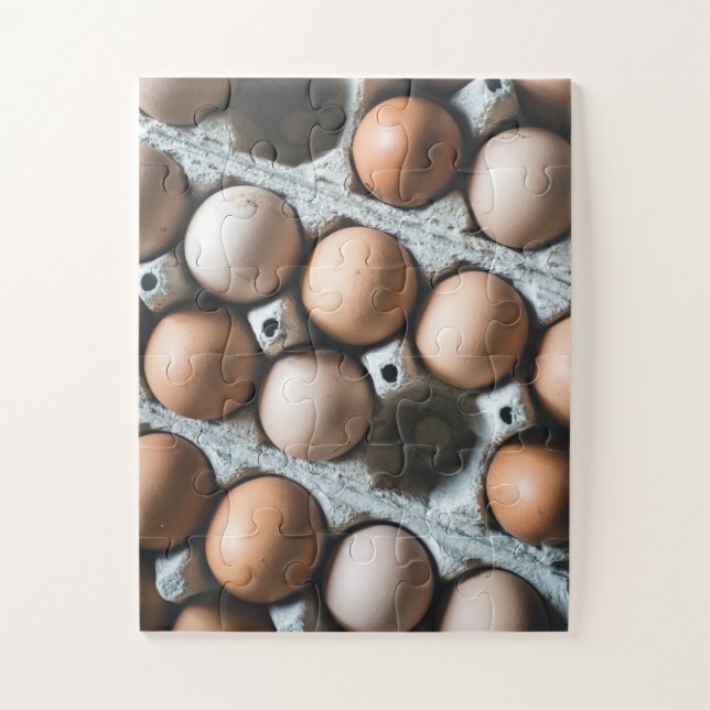 Farm Fresh Chicken Eggs in Carton Jigsaw Puzzle (Vertical)