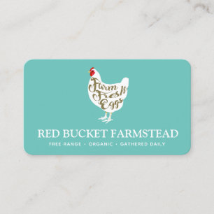 Farm Fresh Chicken Eggs Retro Business Card