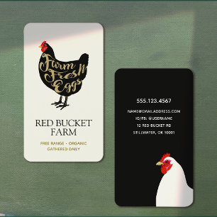 Farm Fresh Chicken Eggs Retro Business Card