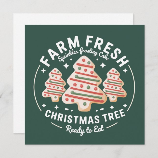 Farm Fresh Christmas Tree Cake Xmas Holiday (Front/Back)