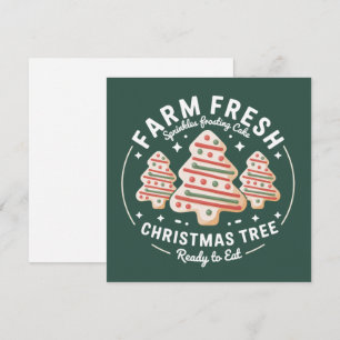 Farm Fresh Christmas Tree Cake Xmas Holiday Card
