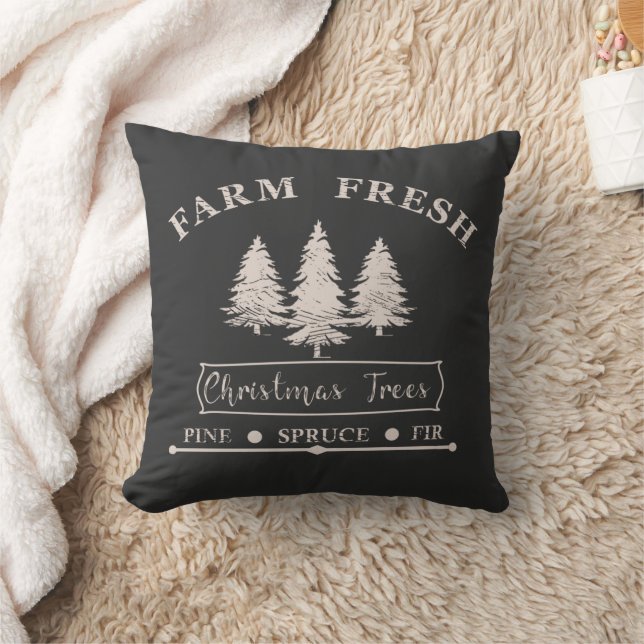 Farm fresh Christmas trees Cushion (Blanket)