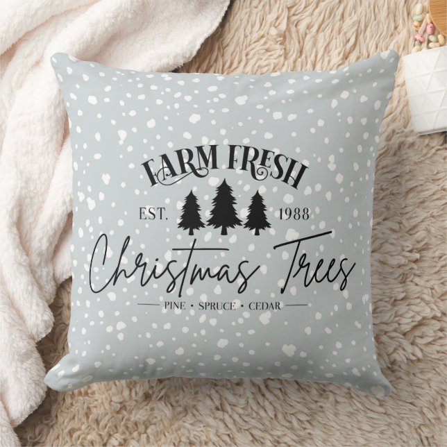 Farm Fresh Christmas Trees Cushion (Blanket)