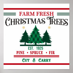 Farm Fresh Christmas Trees - Cut and Carry Poster